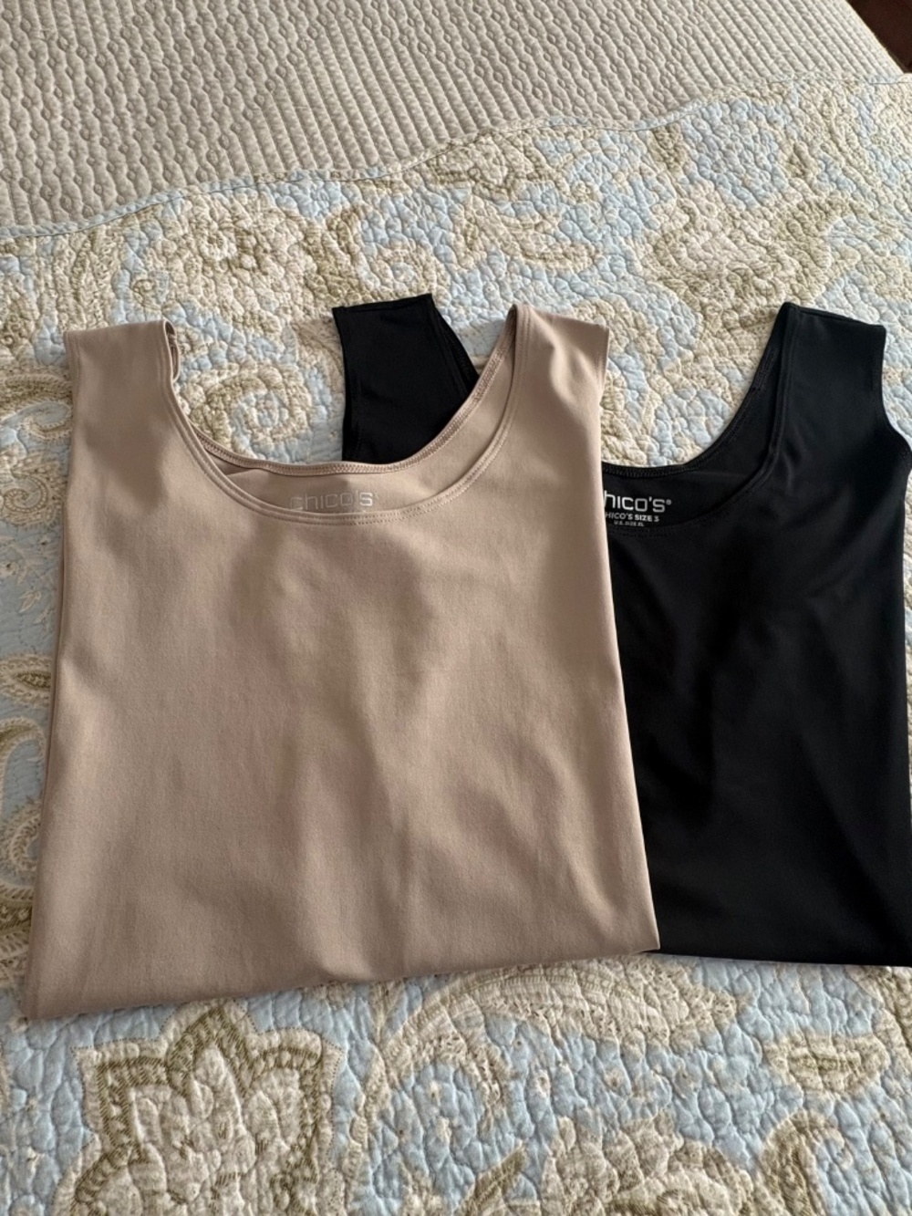 TWO Chico’s Microfiber Microfeel Timeless Classic Tanks Size 3 (XL)